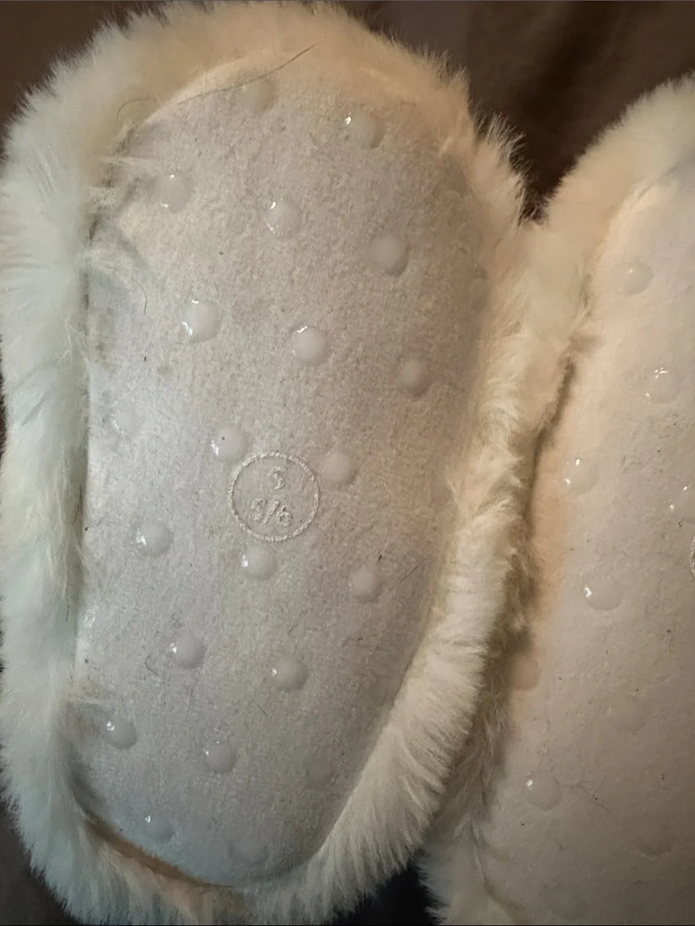Target White Plush Polar Bear Kids Slippers with Red-White Accent